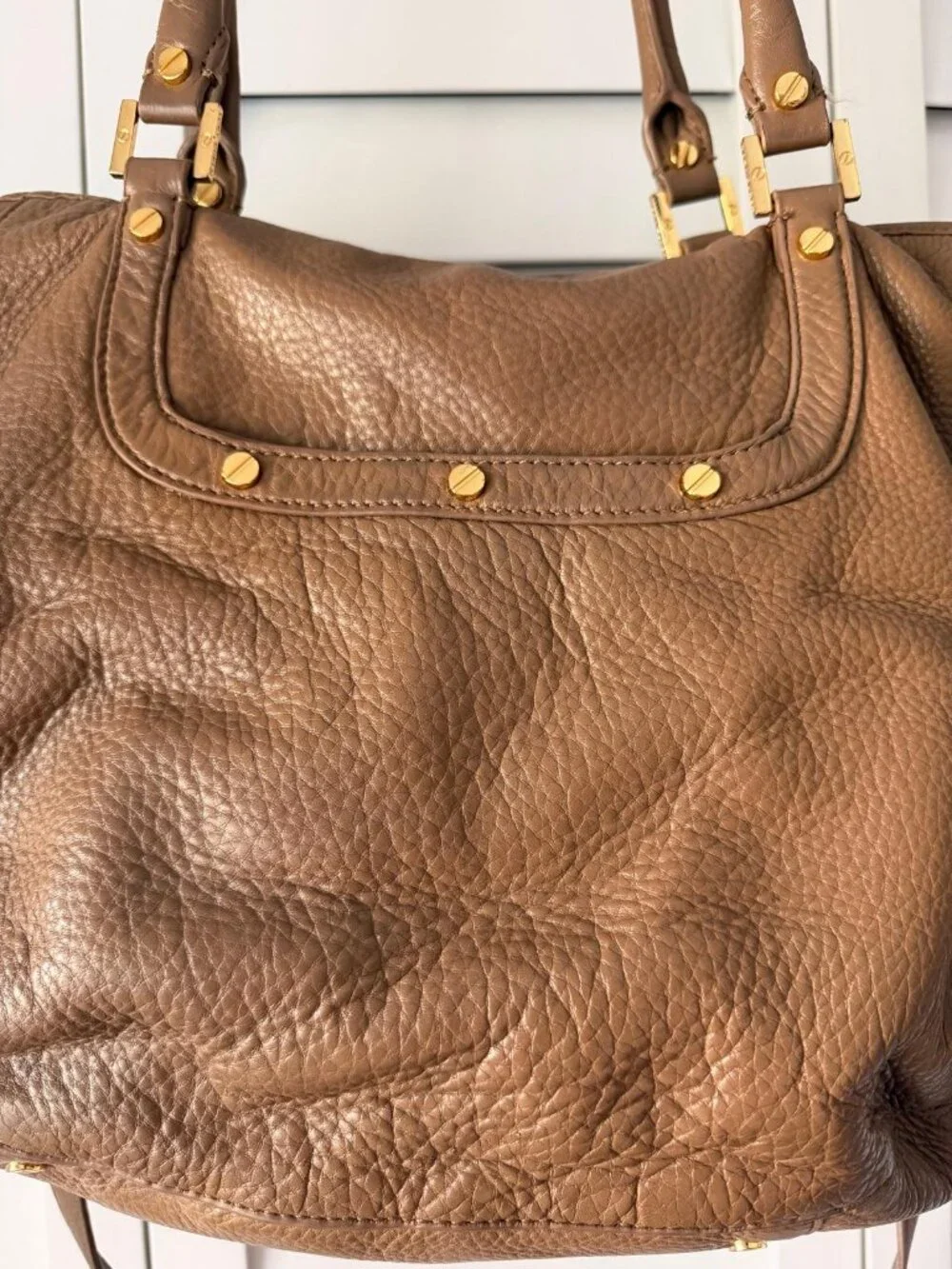 Tory Burch • Amanda Classic Dark Camel Hobo Bag • Purse • Retail $598